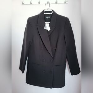NWT Reitmans Black Double-Breasted Women's blazer sz 4